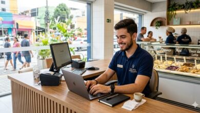 Jovem em primeiro emprego como assistente administrativo em Manaus