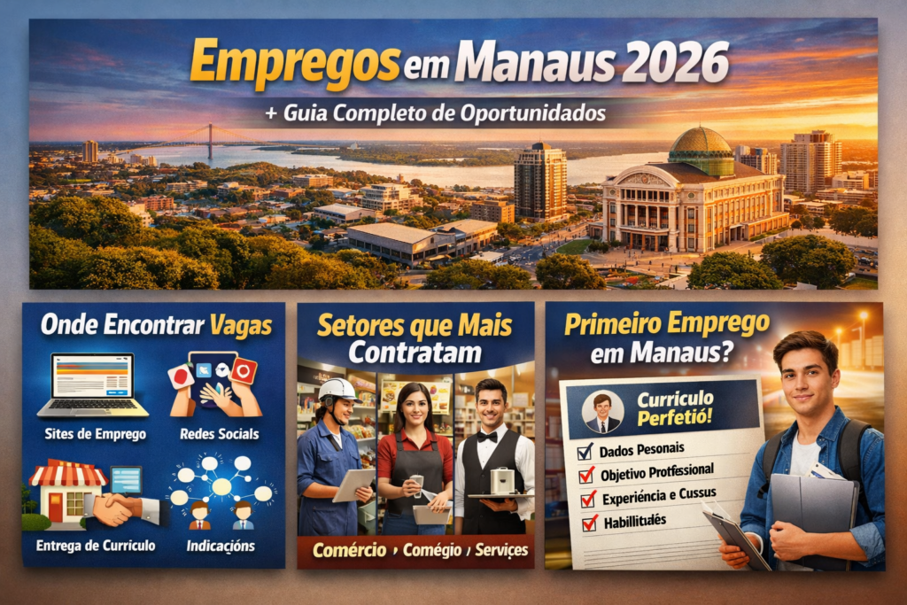 Empregos em Manaus 2026 vagas abertas e oportunidades